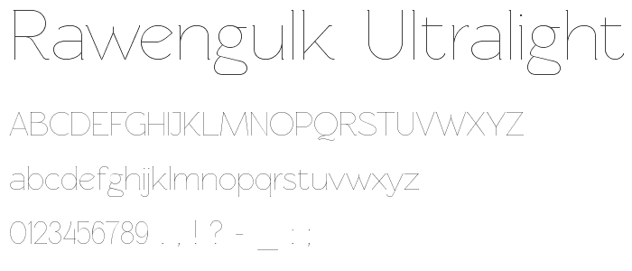 Rawengulk Ultralight font